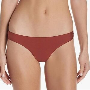 NWT Pilyq Womens Henna Basic Ruched Teeny Bottom swim sz S